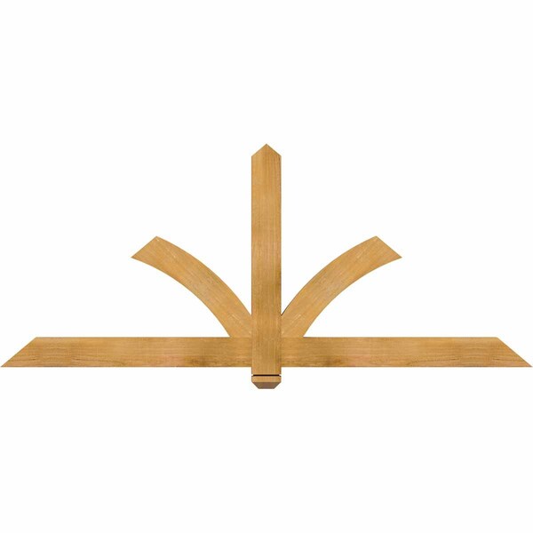 Ekena Millwork Redmond Rough Sawn Timber Gable Bracket, Western Red Cedar, 72"W x 30"H x 2"D x 4"F, 10/12 Pitch GBW072X30X0204RED00RWR - main